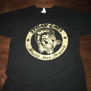 Vintage Stray Cats t-shirt. “Built for Speed”